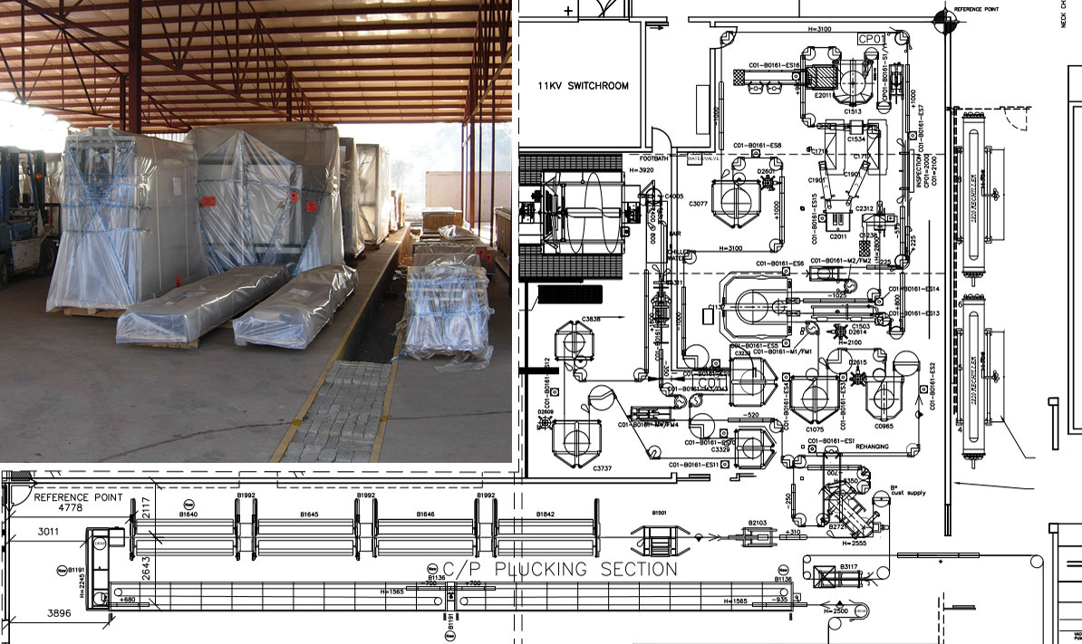 Poultry machinery installation